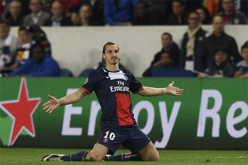 2015 - So far, Zlatan scored 104 goals for PSG (2015-04-19)