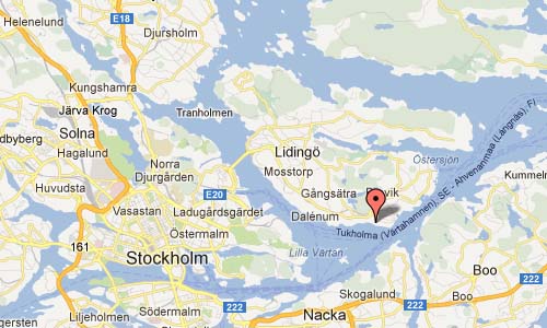 villa ericsson lidingö map