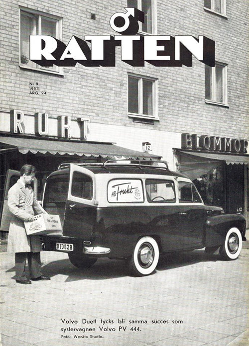 1953 – Volvo PV445 at Bjurslätts Torg in Göteborg (Ratten)