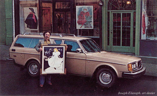 1979 - Volvo 245 GL with Joseph Eliasoph at Belgis-Freidel Gallery on 92 Thompson St in SoHo in New York, USA.
