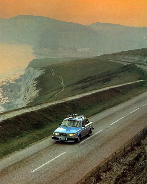 1980 - Volvo 264 GLE at Military Road or A3055 between Freshwater Bay and Compton Bay on Isle of Wight, United Kingdom