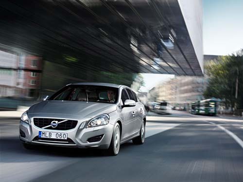 2012 - Volvo V60 Plug In Hybrid at Basel Messeturm on Rosentalstrasse in Basel, Switzerland.