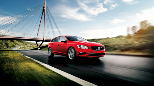 2016 - Volvo V60 R-Design on the road with a remarkable bridge, but where?