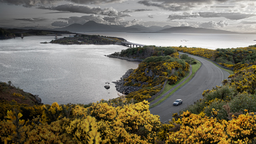 2016 - Volvo V90 Cross Country at A87 before the Skye Bridge between Kyle of Lochalsh and Kyleakin