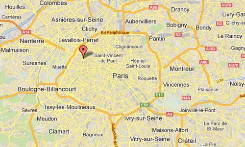 Champs-Elysées Paris France Map