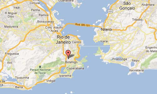 Corcovado Helipad - Rio de Janeiro Brazil Map