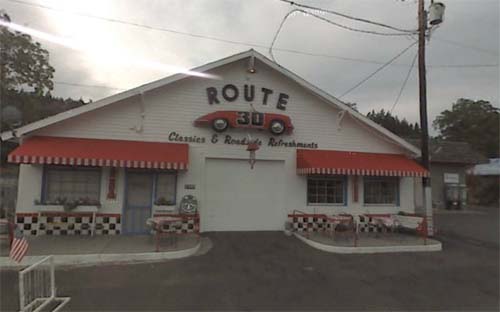 2013 - Route 30 on 1100 1st Avenue in Mosier, Oregon USA (Google Streetview)