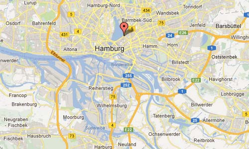 An der Alster in Hamburg D Map