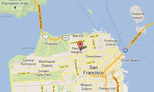 Fillmore Street SF USA Map