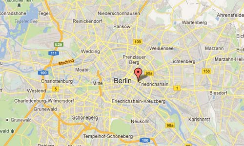 Karl Marx Allee in Berlin D Map