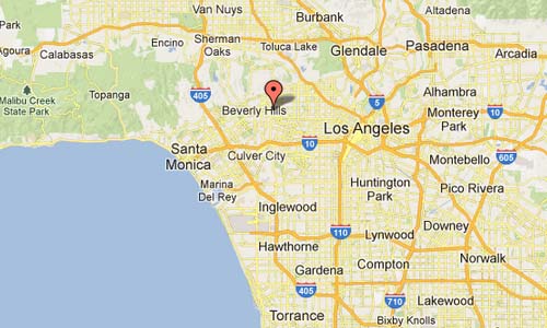 Orlando Avenue Los Angeles USA Map