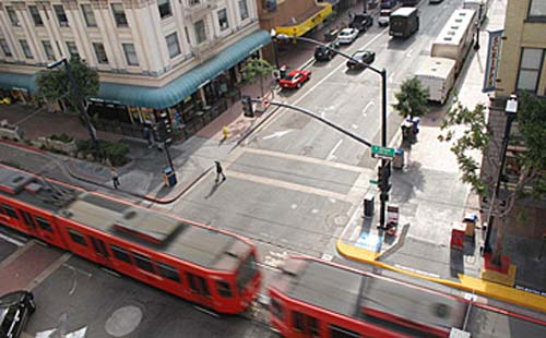 2010 - C Street in San Diego in California USA