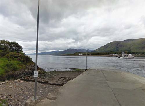 2013 - Corran ferry crossing Loch Linnhe to Ardgour, Scotland, UK (Google Streetview)