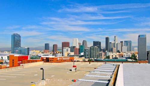 2013 - Parking at roof of Grand Ave Garage in Los Angeles in USA