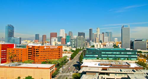 2013 - LA Skyline from Grand Ave Garage in Los Angeles in USA