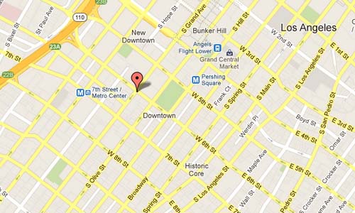 Grand Avenue - W6 Street Los Angeles Map