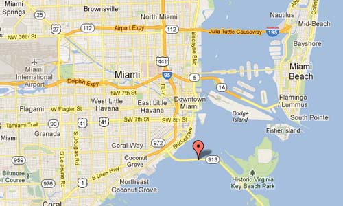 Miami Skyline Map