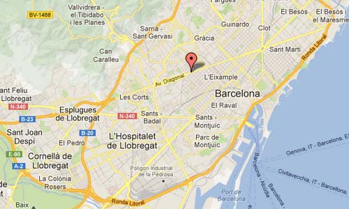 Av Diagonal Barcelona Map