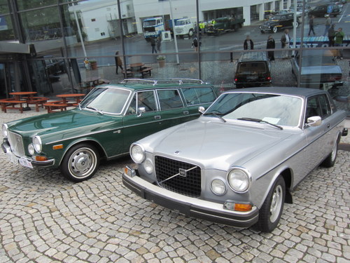 1972 - Volvo 164E (rebuilt to 165) owned by  Fredrik Nyblad from the swedish Klassiker magazine and a 1974 -  Volvo 162C prototype 