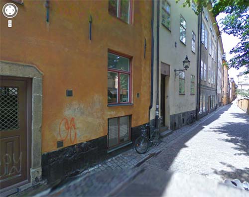 2013 - Prästgatan in Gamla Stan in Stockholm (Google Streetview)