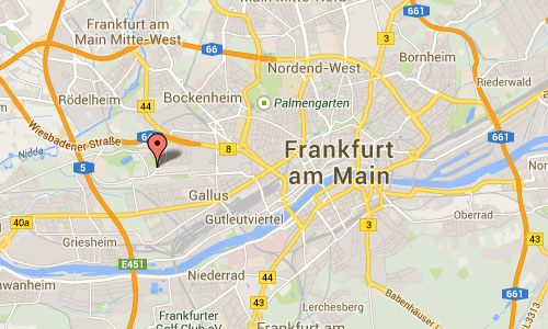 Parkhaus Rebstock in Frankfurt Map