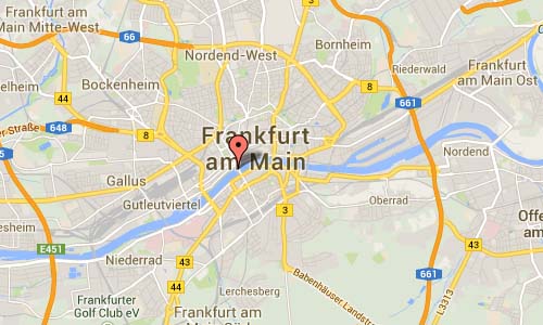Untermainbrücke in Frankfurt Map
