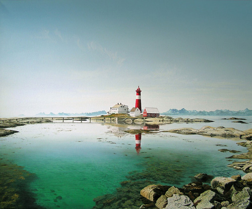 2004 - Tranøy Lighthouse (Painting by Atle Onar Knapskog)