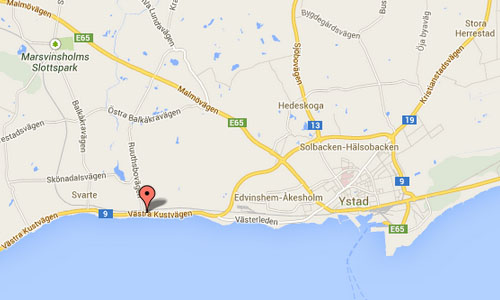 Västra Kustvägen Ystad Maps