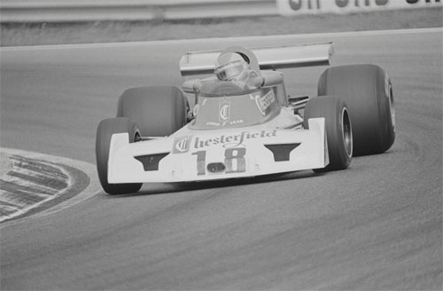 1976 - Conny Andersson drives car number 18, a Surtees-Cosworth TS19 at Dutch Grand Prix