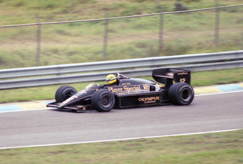 Ayrton Senna with Lotus-Renault