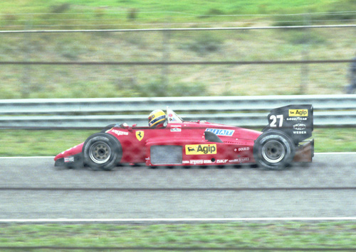  Michele Alboreto with Ferrari 156