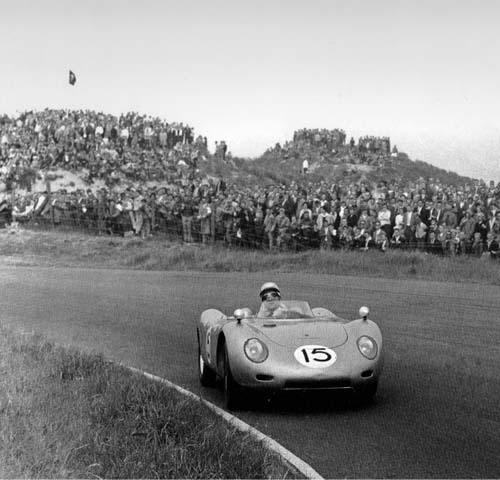 1959 - Carel Godin de Beaufort with a Porsche 718 RSK during Grand Prix of Holland