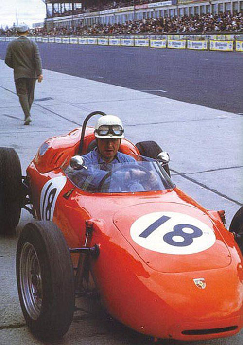 1962 - Carel Godin de Beaufort with Porsche 718 at German GP