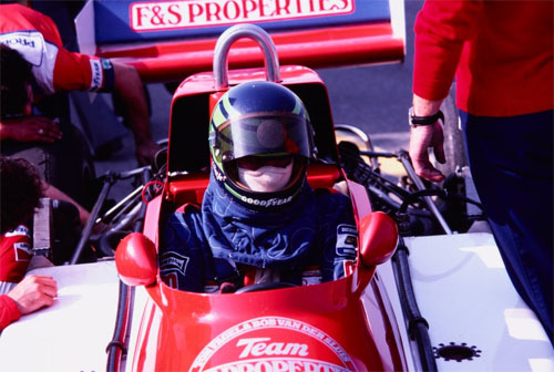 1977 - Boy Hayje with March 761 (33) in the pits at Dutch GP