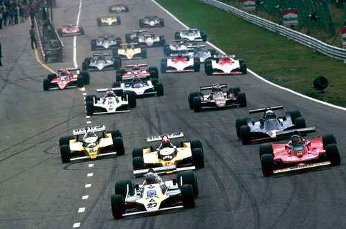 1979 - Start of Dutch Grand Prix with winner Alan Jones