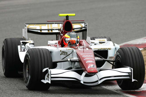 2007 - Giedo van der Garde with Spyker-Force India at Barcelona test
