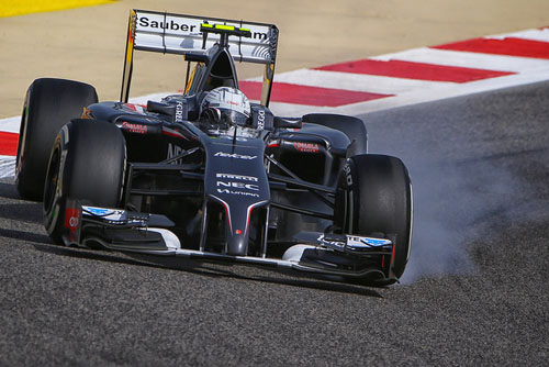 2014 - Giedo van der Garde with Sauber F1 at Bahrain International Circuit