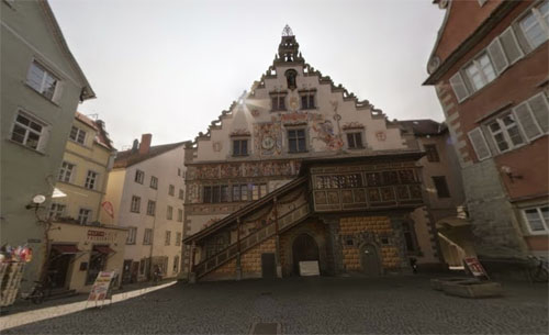 2015 - Altes Rathaus seen from the Bismarckplatz in Lindau at the Bodensee in Germany (Google Streetview)