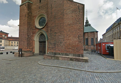 2015 - Riddarholmskyrkan at Birger Jarls torg in Stockholm (Google Streetview)