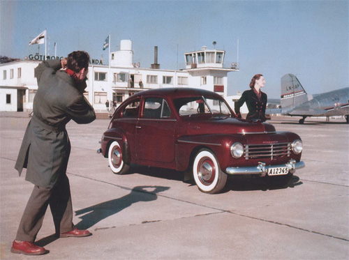 1953 - Volvo PV444 at Torslanda airport, the making of...