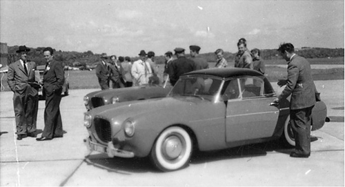 1954-06-02 - Volvo Sport P1900 Press introduction at Torslanda Airport