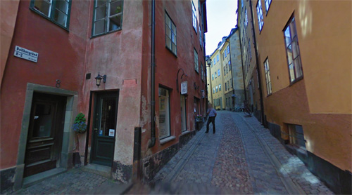2016 - Bollhusgränd in Gamla Stan in Stockholm (Google Streetview)