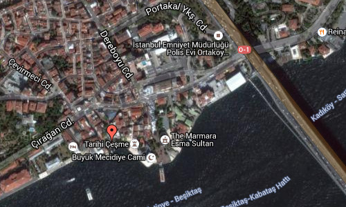 2016 - Ortaköy Mosque in Istanbul Maps02