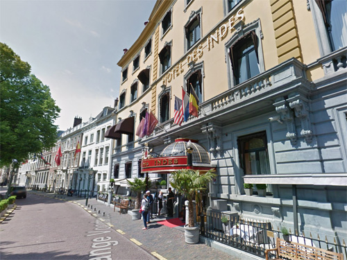 2016 - Hotel des Indes at Lange Voorhout in The Hague, The Netherlands (Google Streetview)