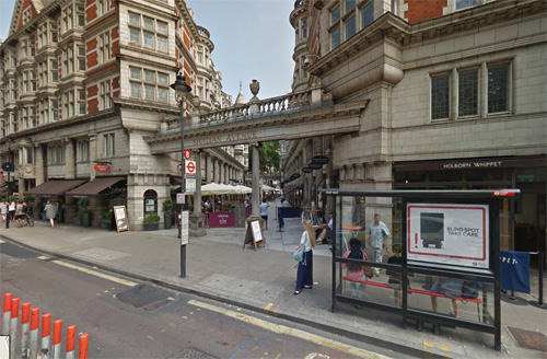2016 - Sicilian Avenue at Bloomsbury Way in London (Google Streetview)