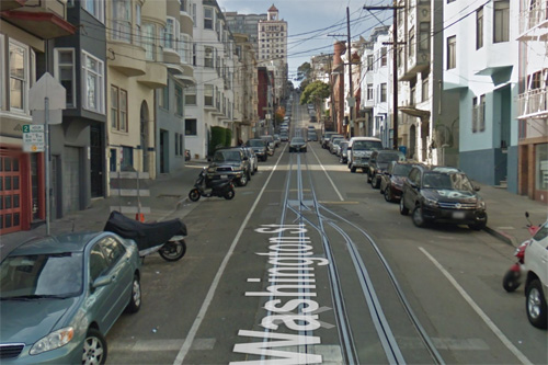 2016 - Washington St near Powell St in San Francisco USA (Google Streetview)