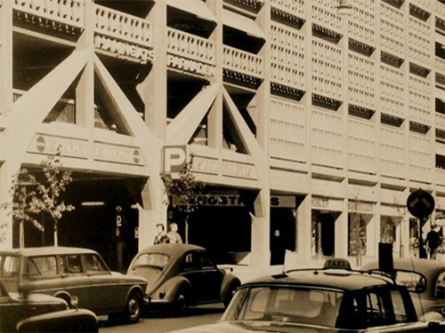 1964 - Parkaden entrance at Regeringsgatan in Stockholm