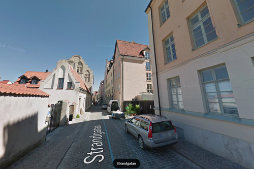 2014 - Strandgatan in Visby on Gotland, Sweden (Google Streetview)