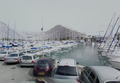 2016 - Marina Baie des Anges with Port Marina, seen from Rue de la Jetée in Villeneuve-Loubet (Google Streetview)