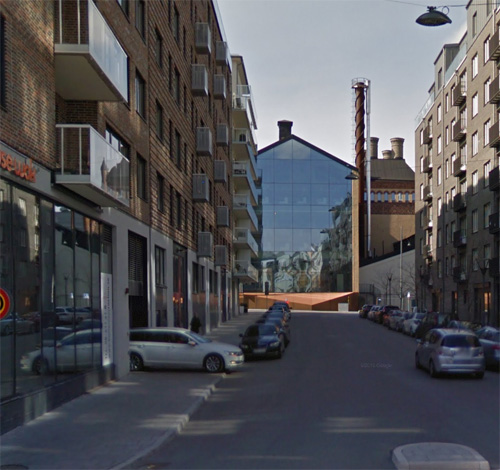 2016 - Stora Bryggeriet on Lars Forssells gata near Lindhagensgatan on Kungsholmen in Stockholm, Sweden. (Google Streetview)